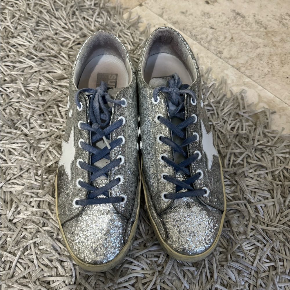Golden Goose glitter “superstar” sneakers
